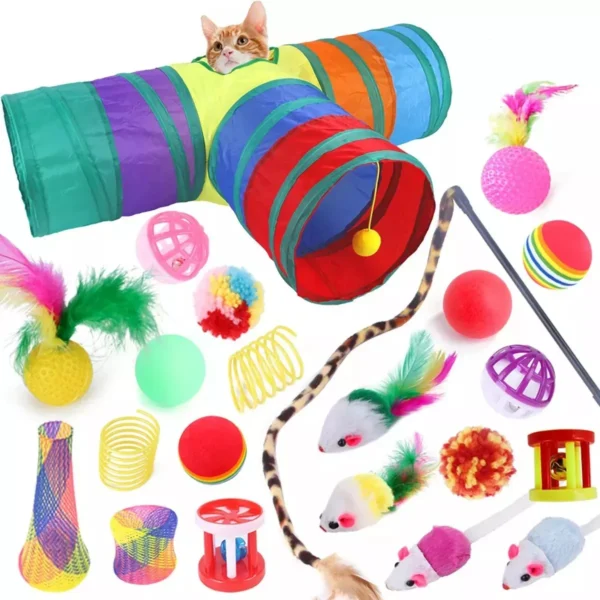 Túnel de Juguete para Gatos  Casa Divertida con Pelota